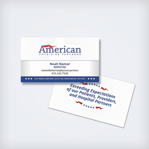 Business Card Design: American Physician Partners