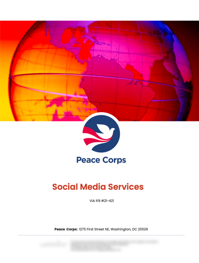 Pic: RFP Response cover: Nonprofit, Peace Corps