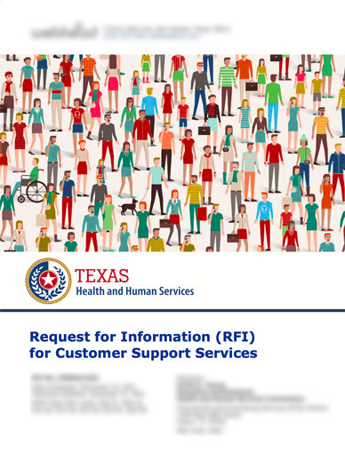 Pic: RFP Response cover: Government, Texas Health and Human Services (HHS)