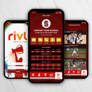 Live collegiate sports streaming and student engagement app