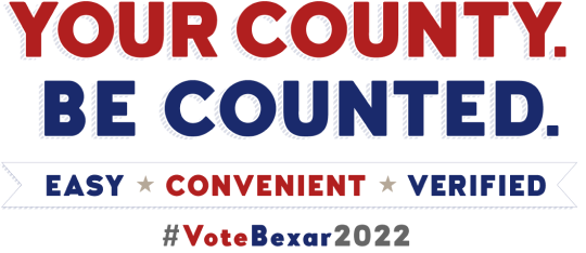 Pic: Bexar "County's Your County. Be Counted." logo graphic