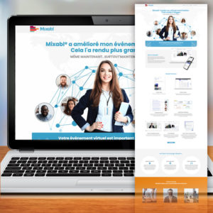 Responsive website promoting a live stage streaming app for business and music