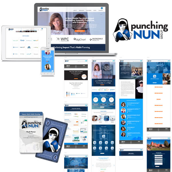 UX/UI Website Design: Punching Nun Group