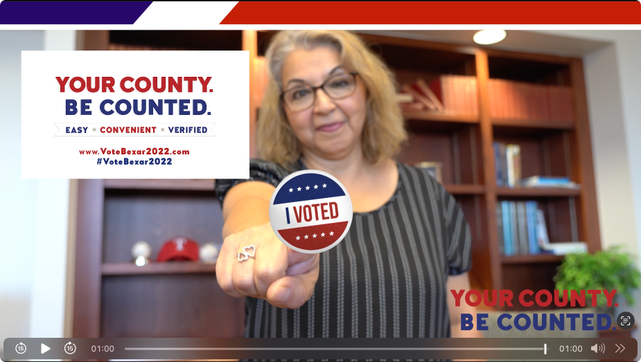 Pic: Bexar County "Your County. Be Counted." campaign video still