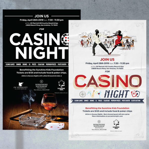 Poster Design: Matchhouse: Casino Themed Fundraiser Event (2 versions)