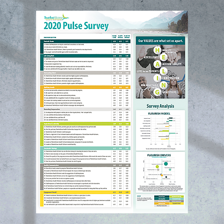 Poster Design: TwelveStone Health Partners: 2020 Pulse Survey