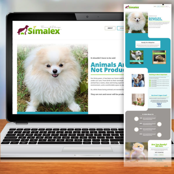 Website Design: Simalex: French/English pet showcase and retail site