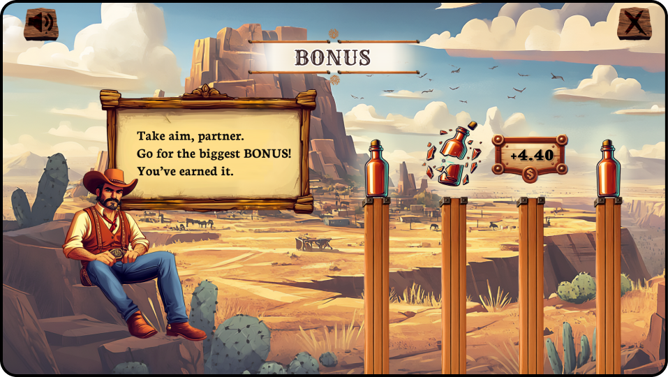 Slots game, Tumbleweed, Bonus game